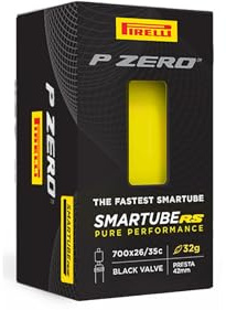 Pirelli P ZERO™ SmarTUBE RS Presta 80mm Inner Tube 700, Yellow | Pirelli P Zero SmarTube RS Tubeless-Ready 700x26-35mm Presta Valve