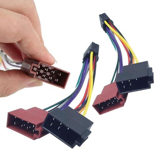 2 Stück 16 polig Autoradio Kabelbaum ISO Radio Adapter | für Pioneer DEH AVH MVH AVIC KFZ Aftermarket Stereo Radio ISO