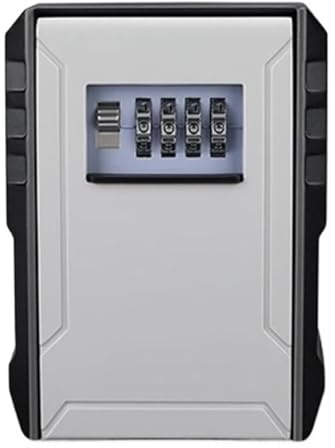 XUWEWI Cassaforte Per Chiavi Cassaforte a muro con serratura a chiave, resistente alle intemperie, password a 4 cifre, for interni ed esterni, antifurto