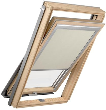 DECOLITE - Dachfenster Verdunkelung - Dachfenster Rollo - Verdunkelungsrollo Kompatibel mit GGL SK06, GGL SK06, GGU SK06, GHU SK06, GPU SK06 - DHR 114x118 cm – Beige