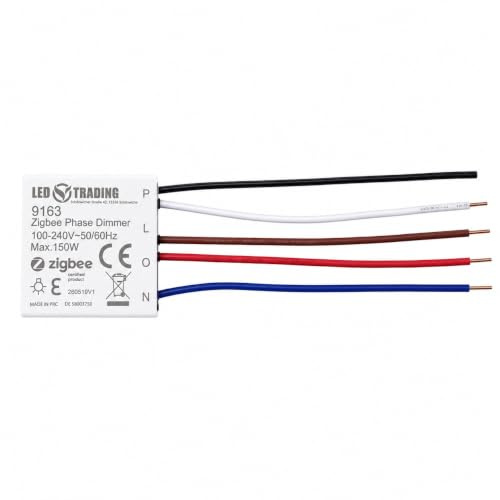 Flush-Mounted Module Dimmer, 1 Channel for 230 V Max. 200 W LED with Button / Switch Connection Phase Control Dimmable Lamps, Transformers and Lights (Micro Dimmer)