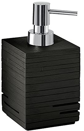 Gedy Quadrotto Square Countertop Soap Dispenser, Black