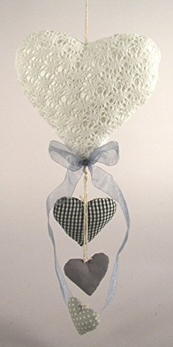 Reinhold decorates EIN DEKOHÄNGER - Herz aus Stoff 35cm lang