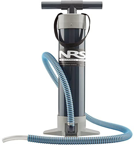 NRS Hand Pump, 5 Barrel Raft Pump, 2 PSI, Manual, 6.5-foot Flexible Hose, 5-year Warranty