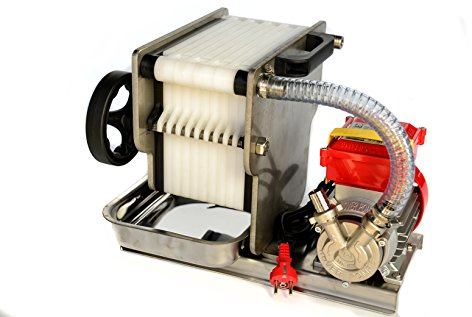 FILTRO PER VINO CON ELETTROPOMPA E TELAIO ACCIAIO INOX