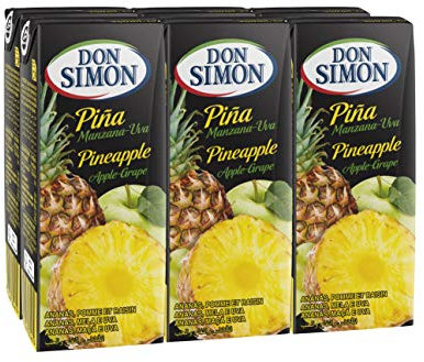 Don Simon Zumo de Piña, Manzana y Uva - Pack de 6 Botellas x 200 ml