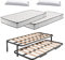 HOGAR24 ES.es-Cama Nido Estructura Reforzada Doble Barra Superior (4 Patas) + 2 Flexitex + 2 Almohadas de Fibra, 105x200cm