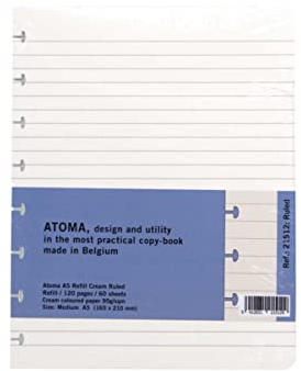 ATOMA Notizbuchsystem - Nachfüllpack - A5 - crème - Liniert