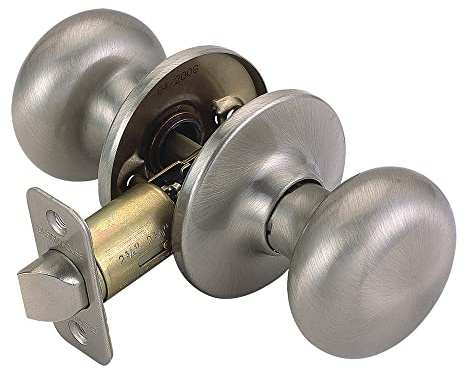 Design House 753301 Cambridge 2-Way Adjustable Passage Door Knob, Satin Nickel