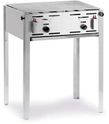 HENDI Grill-Master maxi, Elektronisches Zündgerät, nur für Verwendung im Aussenbereich, für Gasflaschengas (Propan/Butan), 11,6kW(Hs), 650x540x(H)840mm, Edelstahl 18/0