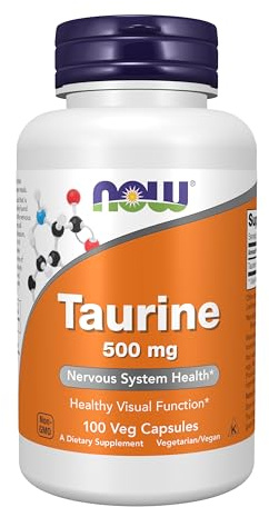 Now Foods Taurine 500mg Capsules, 100 CT