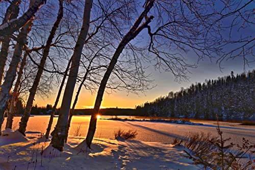 hansepuzzle 31900 - Winterlandschaft Puzzle 2000 Teile - Natur Motiv mit hochwertiger Aufbewahrung: Kartonbox und wiederverschließbarem Beutel - Format 90 × 60 cm