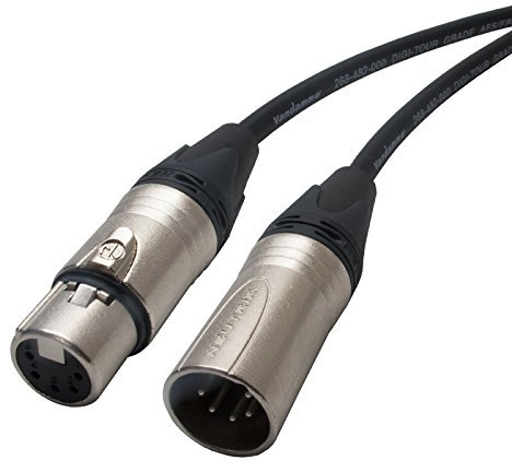 Van Damme DMX 5 Pin XLR to XLR Lead Stage Lighting Control Cable Neutrik Long 1.5 m 10 m (20 m)