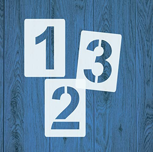 Zahlenschablone Nr.04 | Zahlenhöhe 15cm | 1 Satz Zahlen 0-9 | 10 einzelne Schablonen | Malerschablone | Wandschablone
