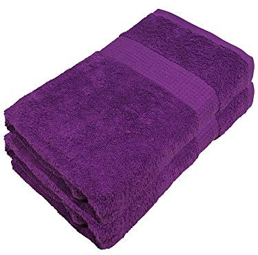 Miamar Serviette de Sauna Lot de 2 80 x 200 cm, Absorbant Doux, Disponible en 15 Couleurs Disponibles 500g/m² 100% Coton Öko-Tex Purpre