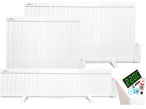 Oil Filled Electric Radiator Heater Wall Mounted or Portable with LCD Thermostat Programmable (700W - 900mm x 600mm)