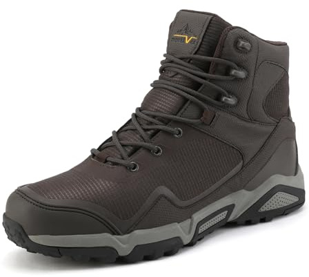 NORTIV 8 Herren Mid wasserdichte Wanderschuhe | leichte Langlebig und rutschfest Trekking- und Bergschuhe für Outdoor Camping Ideal für drinnen und draußen