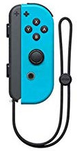 Mando inalámbrico original Nintendo Switch Joy Con azul neón (derecha)