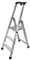 TB Davies 1202-023 Heavy-Duty Platform Step Ladder, 3 Tread, Platform Height 0.6m, Aluminium, 150kg Work Load, EN131 Professional