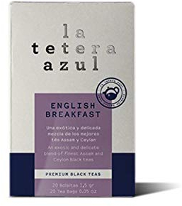 LA TETERA AZUL Té Negro English Breakfast. Té Negro De Assam Y Ceilán. Essential Collection. 20 Bolsitas De 1,5 Gramos.