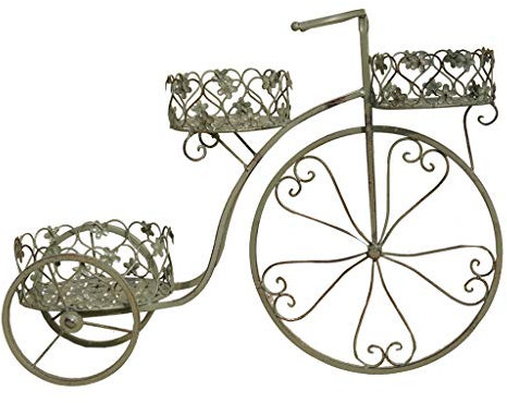 Blumenständer Pflanzenregal Modern Blumentopfhalter für Schmiedeeisen Blumenständer Fahrradform Hohe Kapazität Balkon Stehende Pflanzenständer Im Freien Retro Blume Display Rack Blumenstand