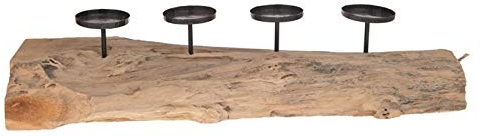 Einzigartiger massiver Kerzenständer I Kerzenhalter I Adventskranz aus Teakholz