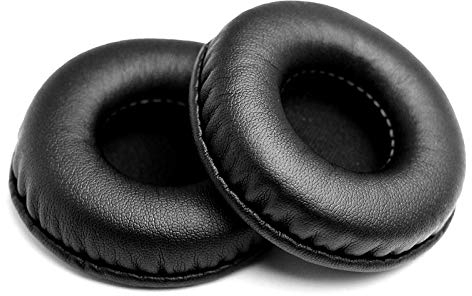 skrskr Ersatz-Ohrpolster PU-Leder-Ohrpolster Ersatz für Edifier/Yamaha/ATH/MDR-Kopfhörer-Ohrpolster 80 mm Schwarz
