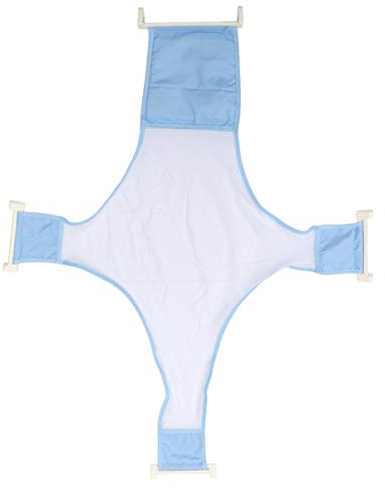 Toddmomy Kindersitz 1PC Einstellbare Baby Net Baby Bad Sitz Unterstützung Net Badewanne Sling Mesh Wiege Lieferungen (86X62cm Licht Blau)