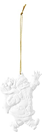 Seltmann Weiden Weihnachtsanhänger Nikolaus & Geschenk - Porzellanmanufaktur Unterweissbach - Christbaumschmuck Porzellan