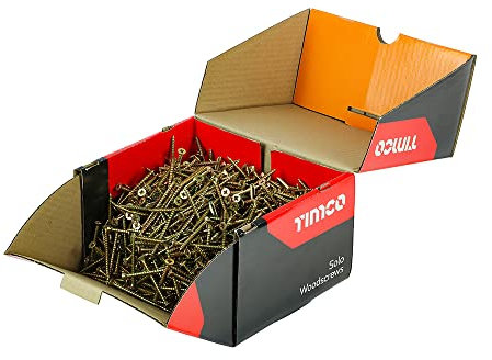 TIMCO Solo Woodscrews Lot de vis à bois Doré 5 x 80 mm