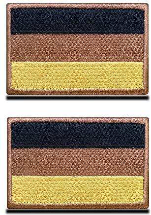 Taktisch Wüstenasche Deutschland Flagge Patch Deutschland Stoff-Patch mit Klettverschluss für Kleidung Taschen Rucksack Uniform Weste Hundegeschirr Militär Taktisch Draussen Jersey Kollektor