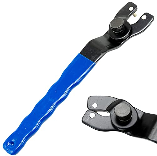 SZXMDKH Angle Grinder Adjustable Spanner, Universal 10-52mm Pin Key Wrench Lock-Nut Grinder Wrench with Non-Slip Plastic Coated Grip (Blue Black)