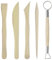 Colexy Herramientas De Arcilla, 5PCS Cerámica Escultura de Arcilla Trinchar Herramienta, Set Cuchillo de Trinchar con Mango de Madera, Herramientas de Modelado de PolíMeros para tallar, principiantes