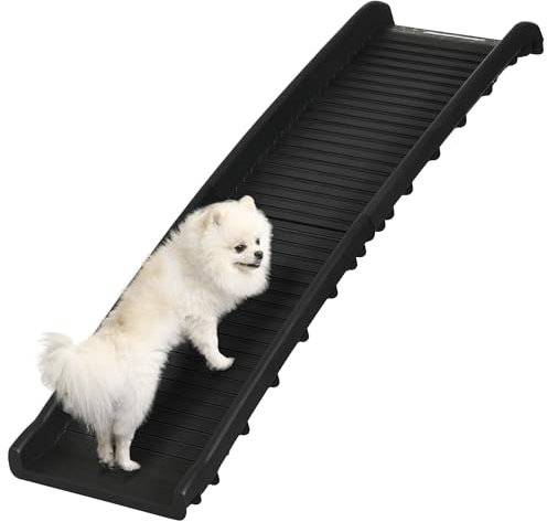 PawHut Rampe Pliable pour Chiens légère pour Voiture Facile à Transporter 155 x 39 x 14 cm - Noir