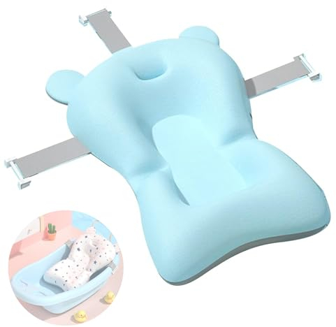 Almohadilla de suspensión para baño de bebé, evita resbalones, suave, de secado rápido, ajustable, ligero, cojín de baño para bebé para recién nacido(Stirland)