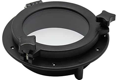Secure Fix Direct Black Round Marine Ship Porthole Window (215MM Boat Narrowboat Yacht)