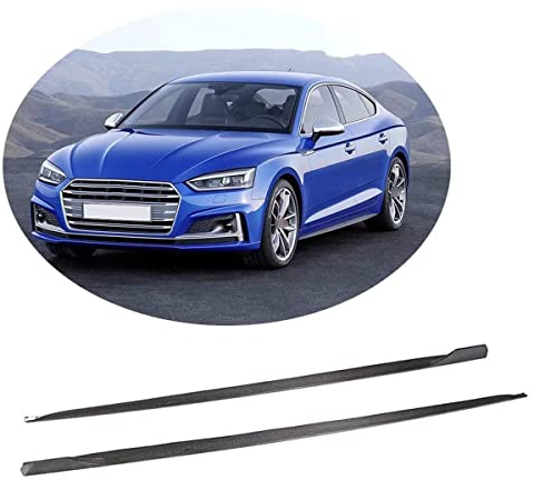 MAGII Auto Seitenschweller für Audi A5 B9 Sline S5 Sportback 2017-2019, Anti-Crash Türschwellen Pedale Winglet Splitter Lip Verlängerung Diffusor Halterungen Dekoration Protector Zubehör
