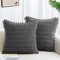ZWJD 2er Set Kissenbezug 45x45 Kordsamt Sofakissen Weiche Kissenhülle Boho Kissenbezüge Dekokissen Moderne Kissen Deko für Couch Schlafzimmer Zuhause Auto Dekor Zierkissenbezüge Dunkelgrau