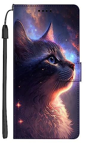 EuoDuo Coque Compatible avec Oppo A53 2020 / Oppo A53s Étui Rabattable Motif Chaton Housse Portefeuille Flip Cover Magnétique PU Cuir Pochette Portable Antichoc Protection