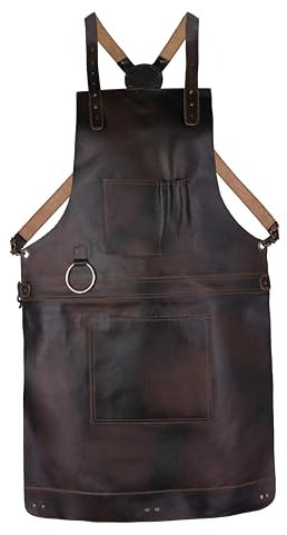 Leathershire Dark Brown Leather apron (Dark Brown)