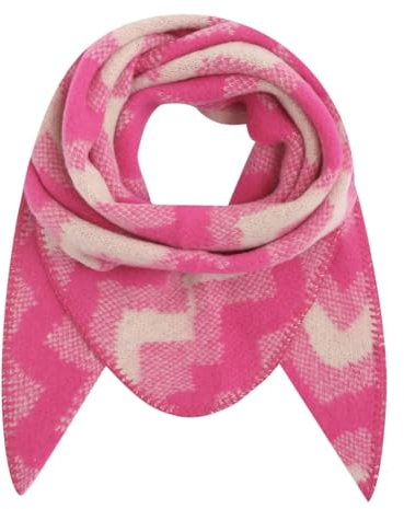 FASHION YOU WANT XXL Schal flauschig schal-tuch damen dicker dreieckstuch groß Wolle Azteken UNI Farben kuschelig (fuchsia)