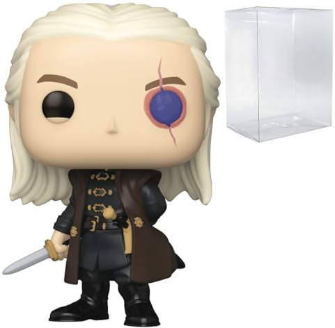 POP House of Dragon - Aemond Targaryen Glow-in-The-Dark Chase Funko Vinyl Figure (Bundled with Compatible Box Protector Case), Multicolor, 3.75 inches