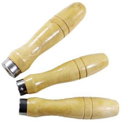 OSALADI 5Piezas Mangos de Madera Ergonómicos para Herramientas Agujero Interior de Mango Cómodo y Resistente para Archivos y Raspadores