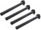 4er Set Tischbeine Ø60mm Schreibtischfüße Tischfüße Stabil, Höhenverstellbar Höhe 710 mm + 30 mm inkl. Befestigungsmaterial (Schwarz)