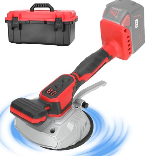Fliesen-Vibrationsnivelliermaschine für Milwaukee 18V Max Akku, schnurloses Fliesenvibrations-Installationswerkzeug mit 8 einstellbaren Geschwindigkeiten, Box, Digitalanzeige und leistungsstarkem