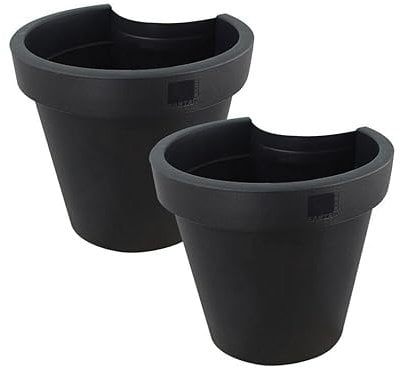 TRTO 2Pcs Drain Pipe Flower Pot Holder Plant Hanger Flower Basket Balcony Garden Planter