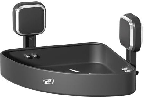 Taili éTagèRe De Douche D'Angle Avec Ventouse Avec Crochets, Panier De Douche D'Angle En Aluminium, Support De Mural Pour Shampooing, Sans PerçAge, Antirouille, Support Pour Cuisine Et Salle