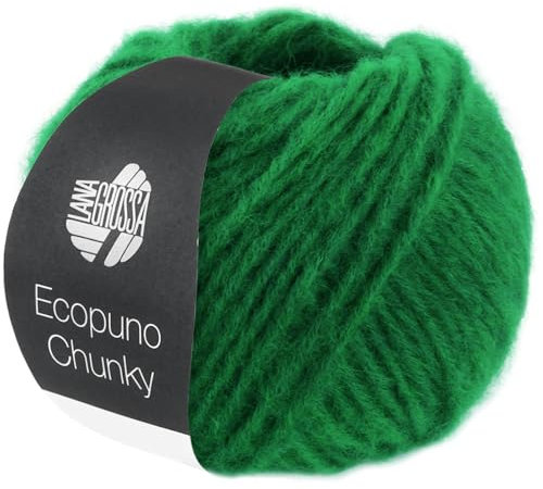LANA GROSSA Ecopuno Chunky | Superleichtes, flauschiges Effektgarn mit Baby Alpaka | Handstrickgarn aus 33% Schurwolle (Merino) & 19% Alpaka | 50g Wolle zum Stricken & Häkeln | 70m Garn FB 139