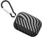 kwmobile Aramid-Design Kopfhörer Schutzhülle kompatibel mit Sony LinkBuds S Hülle - In-Ear Headphones-Hülle im Aramid-Look aus Kunststoff - Schwarz Grau