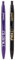 Colourbook Geolier - Set 2 Penne a Sfera Geolier, Penna a Scatto, Tratto 1 mm, Inchiostro Blu e Nero (Nero/Viola)
